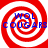 Four identical red and white spiral patterns with blue text "WOL COUGARS" overlaid, arranged in a on a solid background