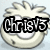 Pixelated cartoon character with spiky light brown hair and a wide smile, featuring text overlays in black-and-white block letters.