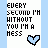 A 3x3 contact sheet of pixel art frames showing a text-based animation with repeated phrases and heart symbols changing color across frames.