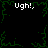 Black background with green pixelated vines forming a border, four instances of white text reading "Ugh!" positioned at corners and center.