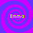 Four identical spiral patterns in purple and blue with yellow text reading "Emma" at the center of each spiral.