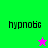 Four display the word 'hypnotic' with a star icon changing color between green and pink on a gray background