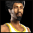 Pixelated character in yellow and white tank top with dark hair, shown from front to side view across three