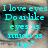 A pixelated eye with cyan text overlays in two states: left side reads "I love eyes Do u like eyes as much as me?" and right side reads "Does this eye look doolor what!!!! lol"