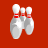 Animated contact sheet showing bowling pin and ball frames on red background with gray transparency area.