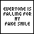 nine displays the text 'EVERYONE IS FALLING FOR MY FAKE SMILE' with varying letter color changes across frames