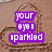 Purple text on a brown textured background with heart-shaped cutouts, displaying sequential phrases in a