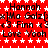 Red background with white stars and repeated black text reading 'Hannah', 'x]Ma Galz[x]', '3 Finn', 'Love Yoo', and 'Love Yoo' in a pattern