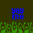 Blue pixelated text 'yay me' appears twice on a dark green background with green pixelated grass at the bottom.