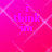 A four- with pink diamond-patterned background and purple text reading 'i think im having a blonde moment'
