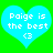 Two identical pixelated blue hearts on a bright green background, each containing white text and a heart symbol.
