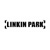 Four distinct black-and-white Linkin Park-themed visual elements arranged in a two-by-two , each with unique typography and imagery