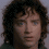 Four pixelated show a person with curly brown hair in different poses, one contains orange text on black background