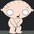 Pixelated cartoon character with large white eyes, bald head, and light skin standing against dark background in static single-frame image.