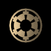Animated sequence of a circular metallic icon transitioning through multiple views and color variations against black background.