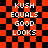 Red and black checkered background with white text reading KUSH EQUALS GOOD LOOKS in four , displayed across two identical