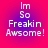 Four identical square display pixelated text on a gradient background transitioning from pink to purple