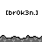 [br0k3n.] text appears in multiple locations on a white background with gray and black borders.