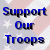 A split-screen animated contact sheet showing two static frames of a buddy icon with patriotic and website branding elements.
