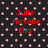 Red pixelated text on a dark background with light pink square patterns, displaying names and numbers.