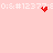 Pixelated red heart and scattered dots on a light pink background with repeated white text fragments.