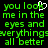 Green pixelated text on black background with a white heart symbol replacing the 'o' in 'look', repeated twice side-by-side.