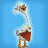 Animated sequence showing Chicken Little and related characters with text elements against a blue background.