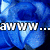 Blue floral background with white text reading "awww... did my sarcasm hurt your feelings?" in a pixelated style.