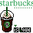 Animated contact sheet of 16 frames showing a pixelated Starbucks drink icon with green straw, whipped cream topping, and 'IS LIVE' text beneath each frame.