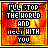 identical pixelated icons with fiery orange-red background and bold text reading "I'LL STOP THE WORLD AND MELT WITH YOU" in white block letters