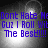 Blue pixelated text on a grayscale background with two bright light sources, repeated in four quadrants.