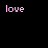 Animated text sequence on black background with pink and orange script-style words forming a poem about love as fire.