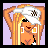 Pixelated cartoon character with blonde hair and white cap in top-left frame, red background text frames reading "HaHa My Boobs" and "R Bigga Then Urs!!!", gray transparency background on right frame.