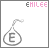 Animated sequence of a teardrop-shaped icon with 'E' inside, showing pixelated transitions between frames.