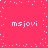 A static image with a bright pink background featuring scattered white pixel dots and four instances of the text 'msjovi' in white pixelated font.