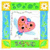 Pixelated icon with a pink heart-shaped object featuring black circular spots, set against a white background with a green and blue border.