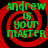 Green text reading "Andrew is your master" appears over a red and black spiral background in a pixelated style.