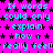 A static image with bright pink background, black star patterns, and cyan text repeating 'If words could only explain how i really feel!' in a