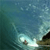 Pixelated static image of a small figure on water with waves and sky background, likely representing surfing or aquatic sports.
