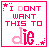 Four identical pixel-art display pink text on white background with pink borders, each containing the phrase "I DONT WANT THIS TO die" with varying letter coloration and small star accents