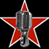 A static buddy icon featuring a red star with a gray microphone at its center, next to the text 'the juliana theory' in white pixelated font on black background.
