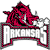 Pixelated red and black figure with spiky hair atop a white banner reading 'AVENGERS' in blocky letters, framed by red and gray borders.