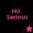 Pixelated icon split into four quadrants with black, magenta, pink, and dark purple sections displaying "No Serious" text and star symbols.