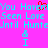 Pixelated cyan text on bright pink background with red heart symbol, repeating across the image.