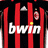 Pixelated icon with red vertical bars, black background, and white text reading 'bwin' featuring a yellow dot over the 'i'.