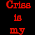 Red pixelated text reads 'Criss is my HOME BOY' above a split image of two people, one close-up face and one full-body pose.