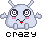 Pixelated light gray creature with two antennae, pink cheeks, and red mouth in six variations showing different eye shapes and mouth positions.
