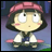 Pixelated character with large eyes, pink cap, and white outfit with pink accents on a gradient background, next to text reading 'Anime IM' and 'com'.