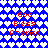 Blue background with white heart pattern and red text reading 'God Bless America' in two vertical