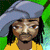 A pixelated character with gray headwear and yellow shirt appears in multiple background variations including green, red, and pink.
